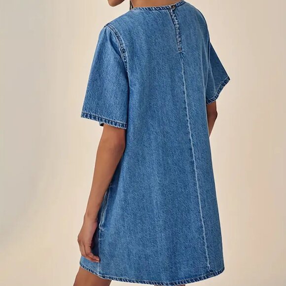 Classic Blue Denim Dress - Picture 3 of 6